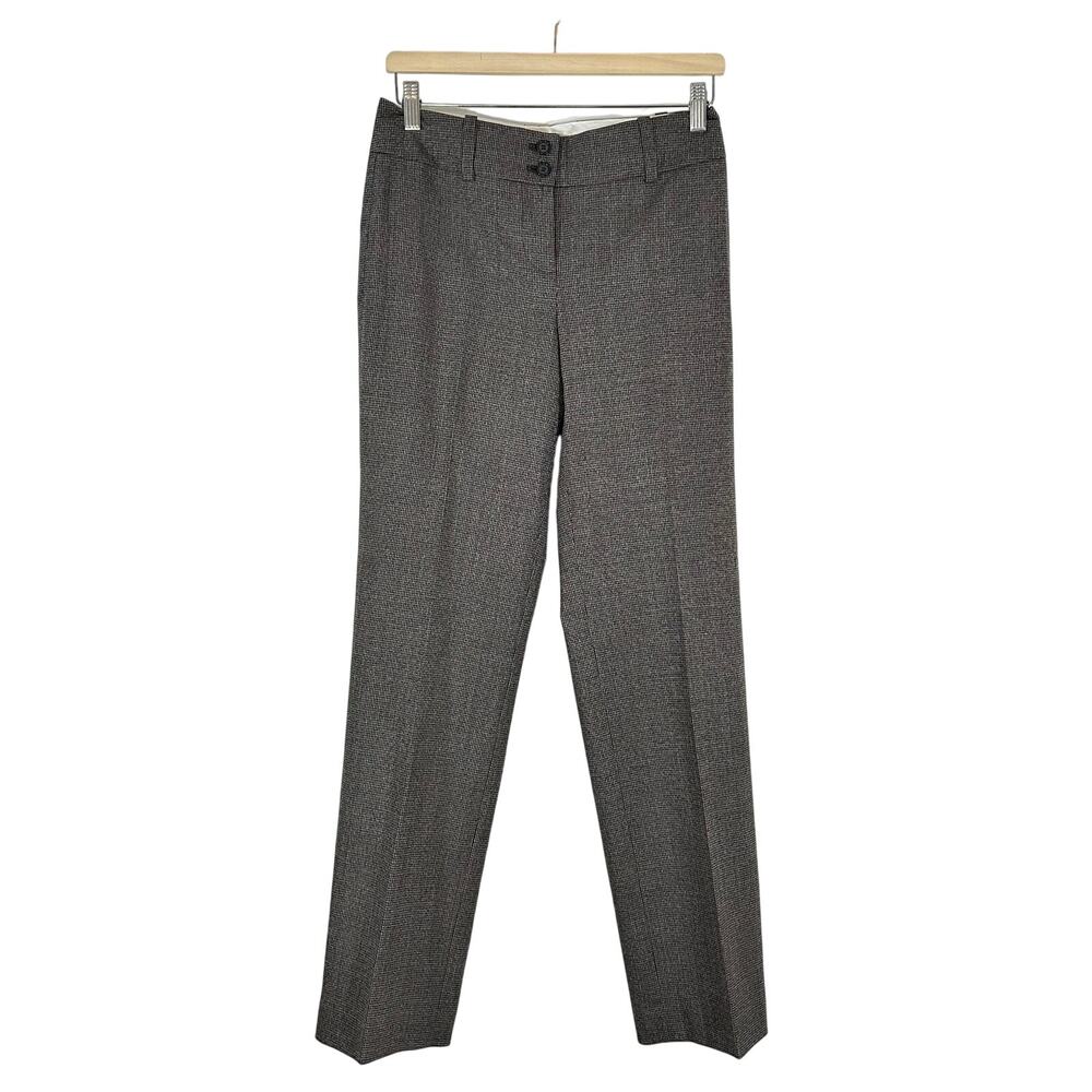 ANN TAYLOR Wool Blend Work Career Pants Womans 0 grey flat front straight leg